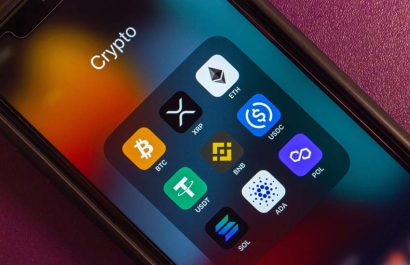 Mexico City, MEXICO - Jan 7 2025 : BTC (Bitcoin), XRP (Ripple), ETH (Ethereum), USDT (Tether), BNB (Binance Coin), USDC, SOL (Solana), ADA (Cardano) and POL (Polygon) icons. Popular crypto concept.